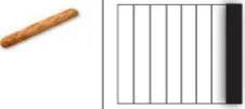 Grille téflon avec couteau en plastique 8 divisions ; 250 - 650gr ; 62x415mm DSG080801P